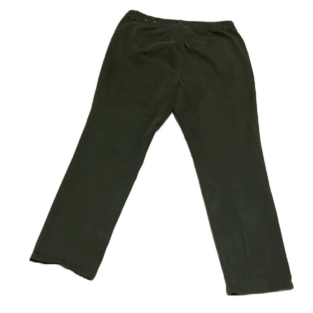 SignaturesSlimming CJ Banks,4-Pocket, Straight Leg,Casual Pants, money Green,18W - Picture 4 of 9